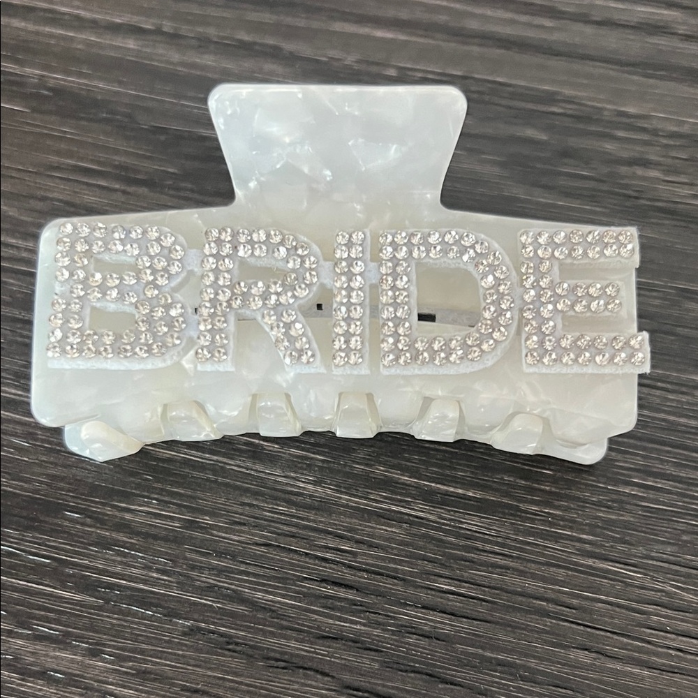 White Bride Hair Clip